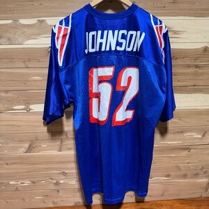 VTG Logo Athletic Johnson #52 New England Patriots NFL Football Jersey XL USA
